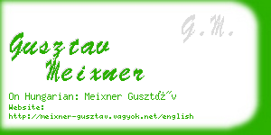 gusztav meixner business card